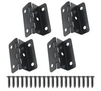 ITROLLE 4PCS Half-Surface Hinges - Vintage Chest Fold Bend Hinges, Thickness Steel Shutter Semi-Concealed Three Fold Retro for Cabinet, Door, Furniture, Jewelry Box, DIY