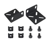 ITROLLE Rack Mount Kit, 2pcs Black Zinc Universal 1U Rack Ears with Adjustable Hole Distance, for ITROLLE, Cisco, NETGEAR, Dell, D-Link, Linksys, TRENDnet, Buffalo Tech Switches