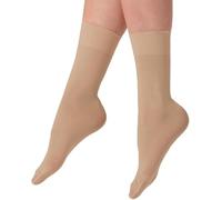 iTRONiK 3 Pair 60 Denier Dance Ballet Socks Children and Adults Soft Plain Kids Dance Tight Socks (Tan, 4/7)