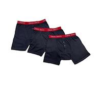 iTRONiK 6 Piars Mens Classic Sports Cotton Boxer Shorts Trunks Underwear Army Camouflage Plain Check Classic Neon Band size S to 6XL (L, Black With Maroon Band)