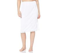 iTRONiK NEW Ladies Ladies Half waist slip underskirt petticoat Polly cotton, Black & white 28 inch long - UK MADE New Size 10-24 (as8, numeric, numeric_18, numeric_20, regular, regular, White)