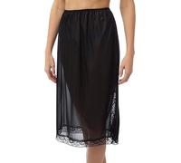 iTRONiK NEW Ladies Ladies Half waist slip underskirt petticoat Polly cotton, Black & white 28 inch long - UK MADE New Size 10-24 (as8, numeric, numeric_22, numeric_24, regular, regular, Black)