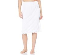 iTRONiK NEW Ladies Ladies Half waist slip underskirt petticoat Polly cotton, Black & white 28 inch long - UK MADE New Size 10-24 (as8, numeric, numeric_22, numeric_24, regular, regular, White)