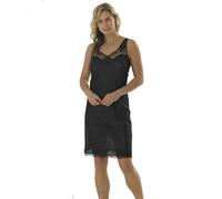 iTRONiK NEW Ladies Luxury Full Slip Petticoat Chemise Sizes 10-32 New Underskirt 4 colours (Black, 16)
