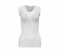 iTRONiK New Ladies Thermal Underwear-Vest, Built up lace Spencer Sleeveless White Made in The UK Size S-3XL Black or White (Black, 3XL)