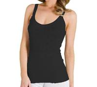 iTRONiK New Ladies Thermal Underwear-Vest, Plain Spencer Sleeveless Made in The UK Size S-3XL Black or White (Black, XL)