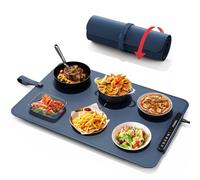 iTRUSOU Electric Warming Tray for Pizza, Dishes, and More - Adjustable Temperature, Foldable Warming Plate, Full Surface Heating for Buffets, Parties - Tabletop Food Warmer with Nano Silicone Material
