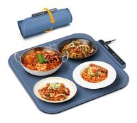 iTRUSOU Electric Warming Tray for Pizza, Dishes, and More - Adjustable Temperature, Foldable Warming Plate, Full Surface Heating for Buffets, Parties - Tabletop Food Warmer with Nano Silicone Material