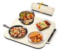 iTRUSOU Electric Warming Tray for Pizza, Dishes, and More - Adjustable Temperature, Foldable Warming Plate, Full Surface Heating for Buffets, Parties - Tabletop Food Warmer with Nano Silicone Material