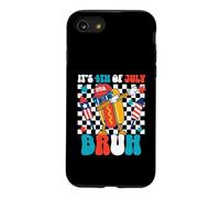 It's 4th of July Bruh Dabbing Hot Dog USA Independence Day Case for iPhone SE (2020) / 7/8