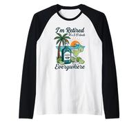 It's 5 O'Clock Everywhere I'm Retired Summer Retirement Raglan Baseball Tee