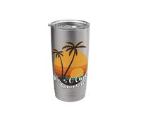 It's 5 O'Clock Somewhere Beach Sunset Relaxation Sunset Palm Stainless Steel Insulated Tumbler