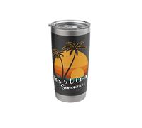 It's 5 O'Clock Somewhere Beach Sunset Relaxation Sunset Palm Stainless Steel Insulated Tumbler