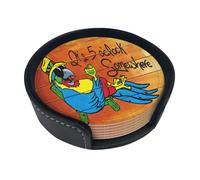 It's 5 O'Clock Somewhere Coasters Set of 6 for Drinks Coffee Table Gifts Home Décor 3.9 Inches