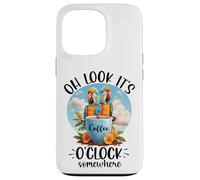 It's 5 O'Clock Somewhere Drinking Parrot Coffee O Clock Time Case for iPhone 13 Pro