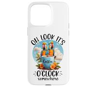 It's 5 O'Clock Somewhere Drinking Parrot Coffee O Clock Time Case for iPhone 15 Pro Max