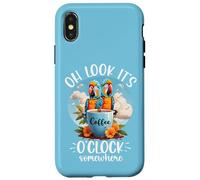 It's 5 OClock Somewhere Drinking Parrot Coffee O Clock Time Case for iPhone X/XS
