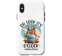 It's 5 O'Clock Somewhere Drinking Parrot Coffee O Clock Time Case for iPhone X/XS