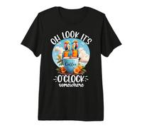 It's 5 Oclock Somewhere Drinking Parrot Coffee O Clock Time Premium T-Shirt