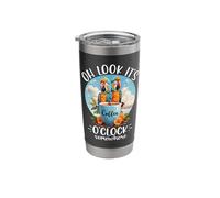 It's 5 Oclock Somewhere Drinking Parrot Coffee O Clock Time Stainless Steel Insulated Tumbler