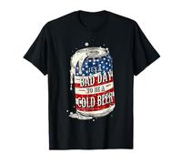 It's a Bad Day to Be a Cold Beer Vintage US Flag 4th of July T-Shirt