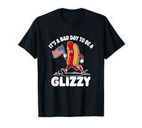 It's A Bad Day To Be A Glizzy USA Flag Hotdog 4th of July T-Shirt