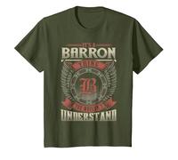 It's A Barron Thing You Wouldn't Understand Family Name T-Shirt, Youth, Olive Green, Large