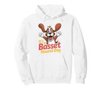 It's a Basset Hound day Cartoon Pet Dog Breed Basset Hound Pullover Hoodie