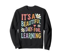 It's a Beautiful Day for Learning Groovy Teacher Student Sweatshirt