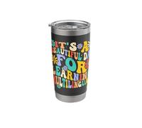 It's A Beautiful Day for Learning Multilingual Teacher Stainless Steel Insulated Tumbler