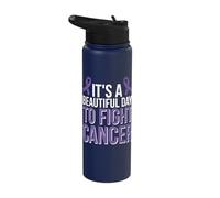 It's A Beautiful Day to Fight Cancer Stainless Steel Insulated Water Bottle