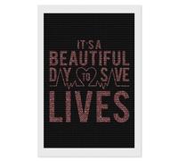 It's A Beautiful Day to Save Lives Diamond Painting Kits for Adults Full Round Dril Diamond Art for Home Wall Decor 8"x12"