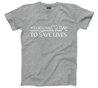 It's a Beautiful Day to Save Lives - Mens and Youth Unisex T-Shirt - Hospital TV Show Merch My Person XS Grey