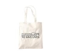 It's a Beautiful Day To Save Lives - Tote Shopping Bag - Hospital TV Show Merch My Person One size natural