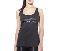 It's a Beautiful Day to Save Lives - Womens Vest Tank Top - Hospital TV Show Merch My Person M Black