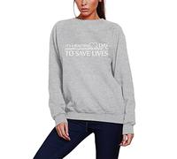 It's a Beautiful Day to Save Lives - Youth & Womens Sweatshirt - Hospital TV Show Merch My Person XXL Grey