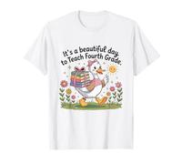 It's A Beautiful Day To Teach 3rd Grade Funny Teacher Goose T-Shirt