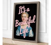 It's a Beautiful Life Vintage Canvas Wall Art Print 24x16 Inch (61 x 41 cm)