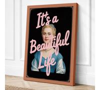 It's a Beautiful Life Vintage Canvas Wall Art Print 36x24 Inch (91 x 61 cm)