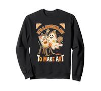 Its A Bootiful Day To Make Art Funny Ghost Artist Halloween Sweatshirt
