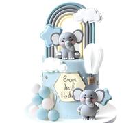 Its a Boy Cake Decorations Elephant Cake Topper Balls Decoration for Baby Boy Birthday Party Gender Reveal Baby Shower Party Supplies