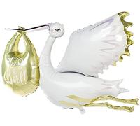 It's a Boy Giant Stork Foil Balloon (157cm) - Perfect for Baby Showers & Gender Reveal Parties - 1 Pc
