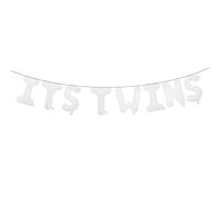 ITS A Boy Girl Twins Letter foil Balloons Children Party Decoration Birthday Party Balloons Inflatable Balloon Baby Shower Birthday Party Gender Reveal Party (ITS TWINS White)