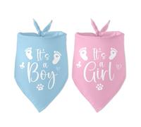 It's a Boy It's a Girl Dog Bandana Pregnancy Announcement Dog Bandana 2 Packs Gender Reveal Baby Announcement Photo Prop Accessories for Puppy Pet Lovers Owner Gift