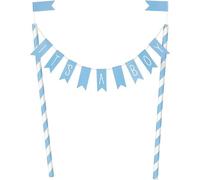 It's a Boy Premium Blue Baby Shower Bunting Cake Topper (13cm x 23cm) - Perfect for Memorable Celebrations - 1 Pc
