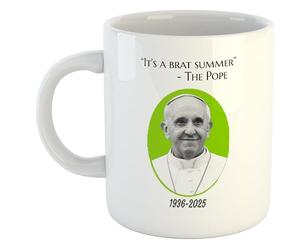 It's A Brat Summer...Pope | Novelty Gift Idea Cup Tea Coffee | 11oz White Mug