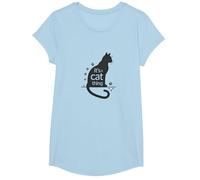 It's A Cat Thing - Feline Lover Silhouette Art T-Shirt, Girls, Baby Blue, Small