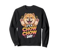 It's a Chow Chow day Cartoon Pet Dog Breed Puffy Lion Dog Sweatshirt