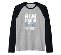Its A Contact Sport Funny Ham Radio Saying Raglan Baseball Tee