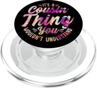 It's A Crazy Cousin Thing Rad Hippie Tie Dye Retro Squad PopSockets PopGrip for MagSafe